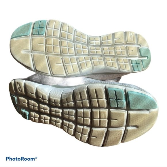 SKECHERS | Grey Knit Air Cooled Comfy Athletic Running Y2k Retro Sneakers 8. - Picture 9 of 9